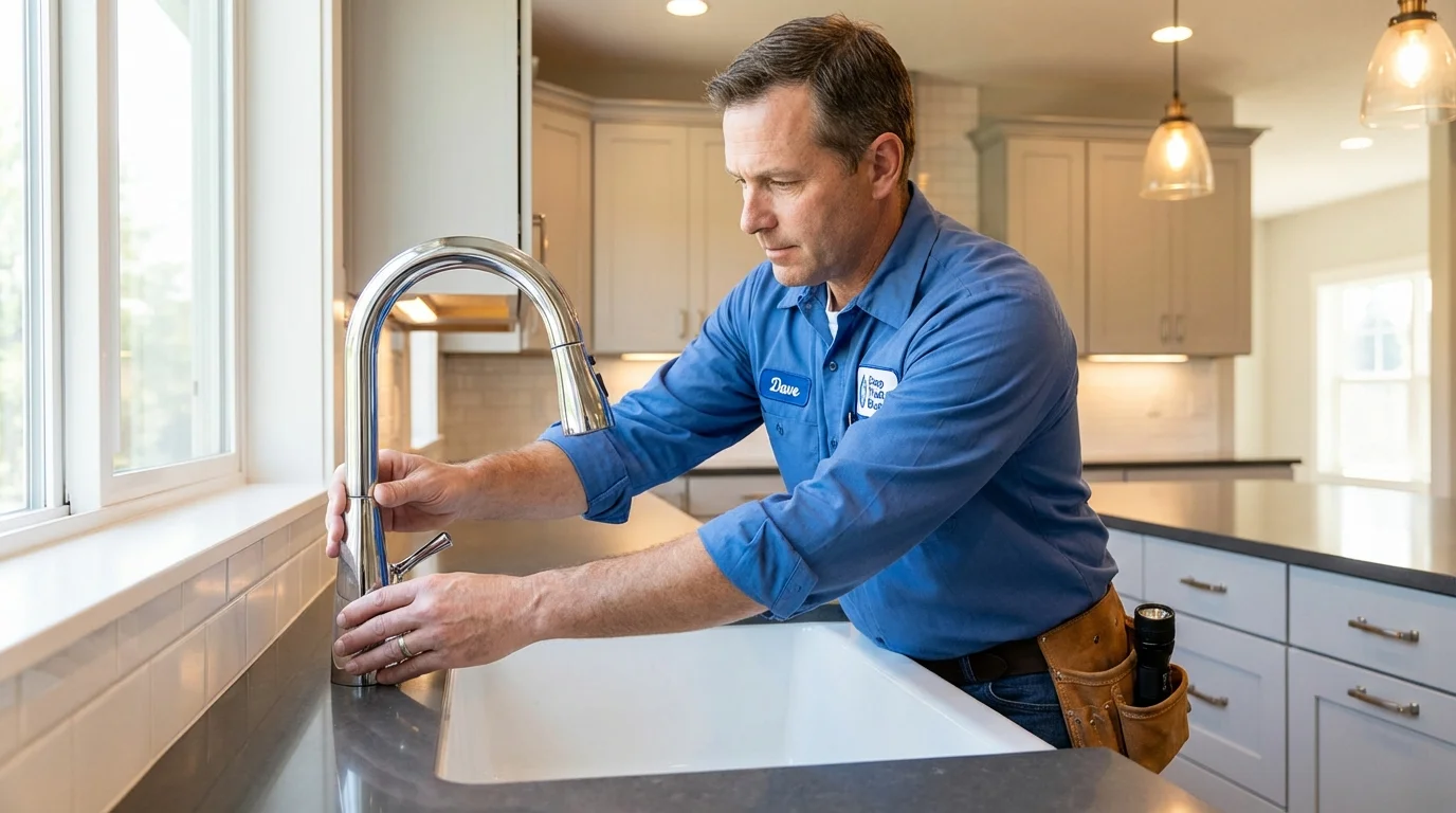 Kitchen faucet installation by Johns Plumbing LLC in Pasco